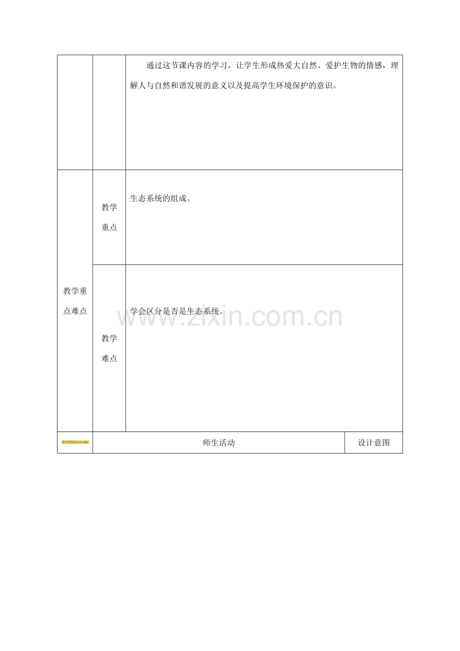 七年级生物上册 第一单元 第二章 第二节“生物与环境组成生态系统”（第1课时）教案 （新版）新人教版-（新版）新人教版初中七年级上册生物教案.doc_第2页