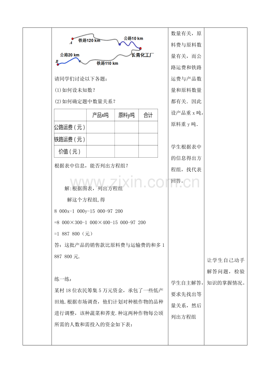 七年级数学下册 8.3.2 实际问题与二元一次方程组教学设计 （新版）新人教版-（新版）新人教版初中七年级下册数学教案.doc_第2页