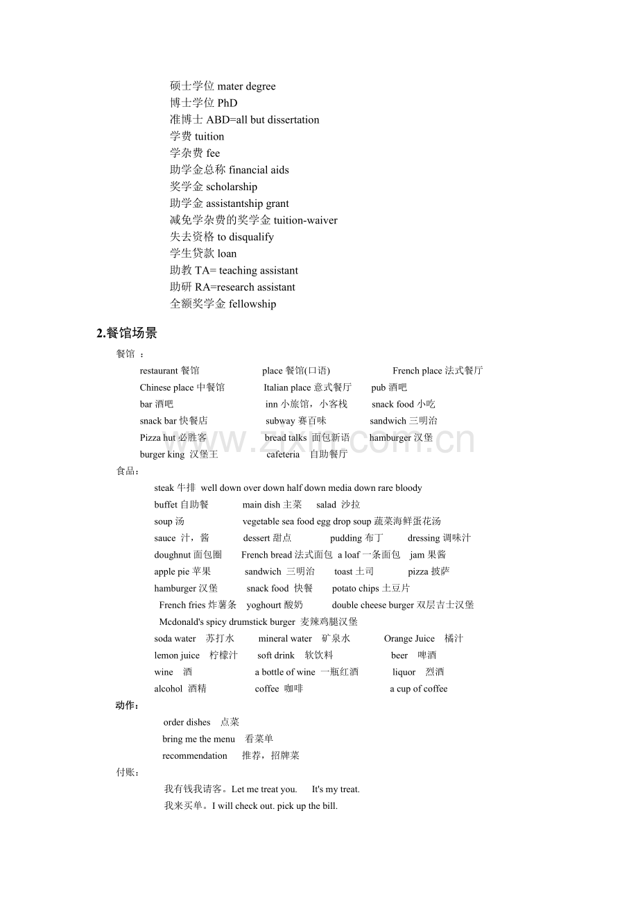 英语场景词汇汇总(基础版).doc_第3页