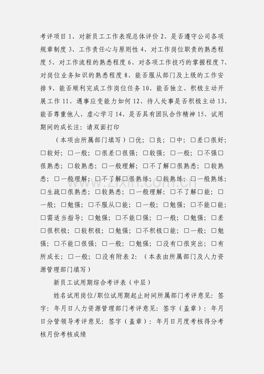 新员工试用期转正考核及审批表.docx_第3页