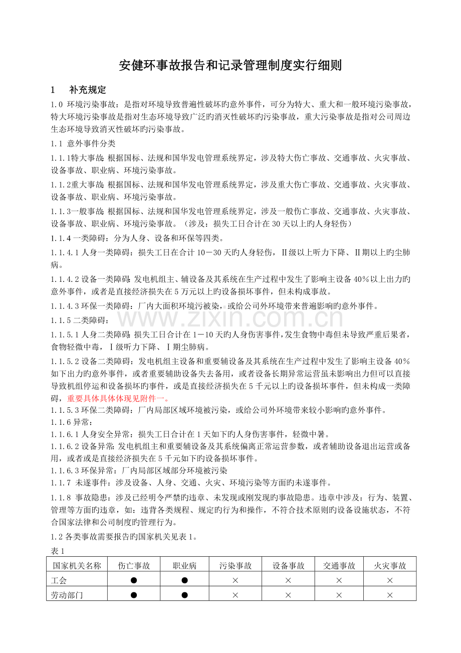 安健环事故报告和记录实施标准细则.docx_第1页