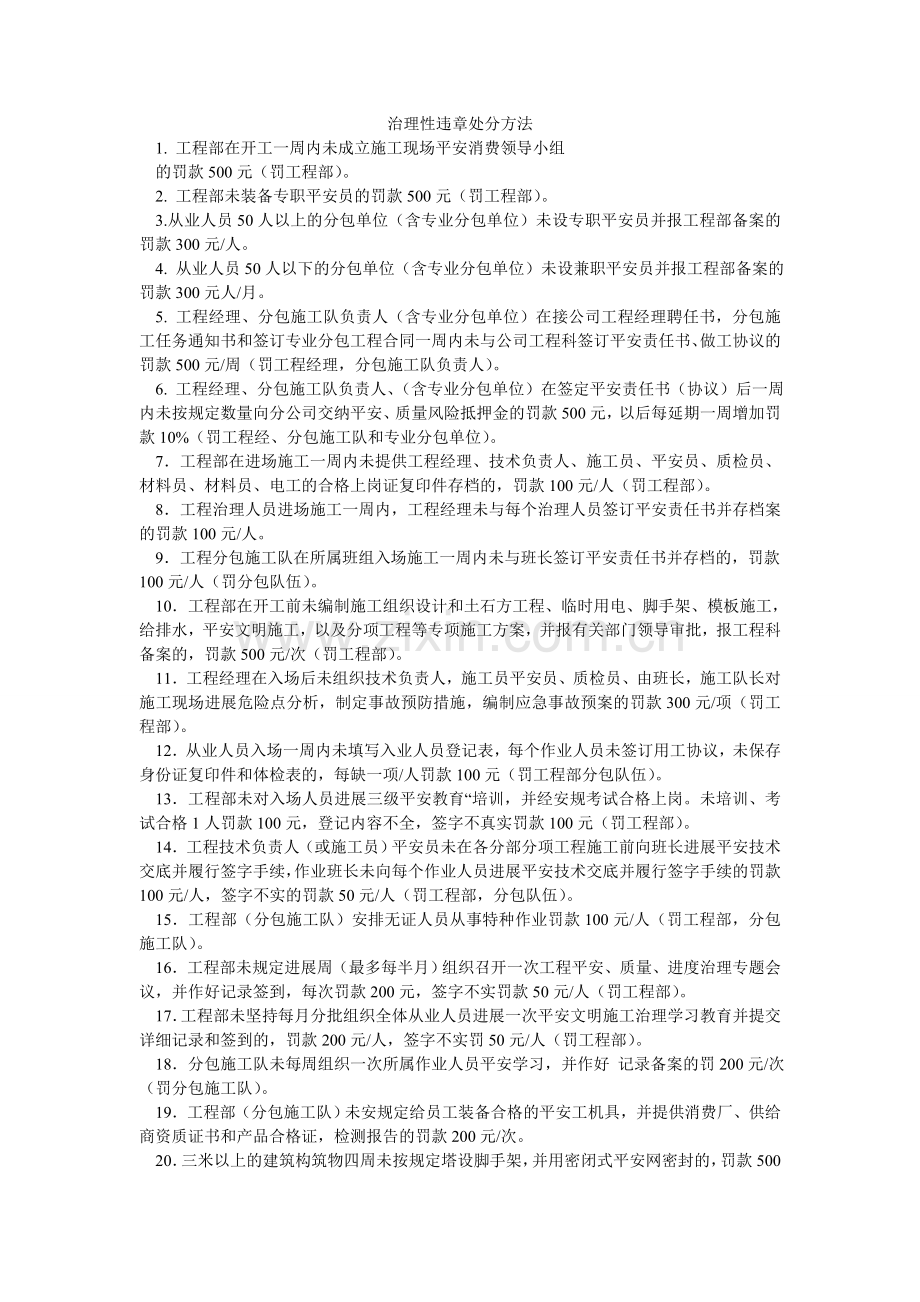 管理性违章处罚办法.doc_第1页