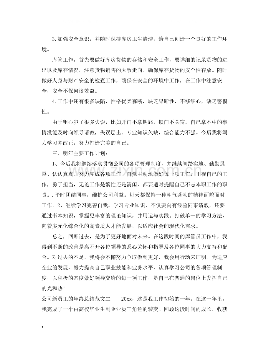 公司新员工的年终总结.docx_第3页