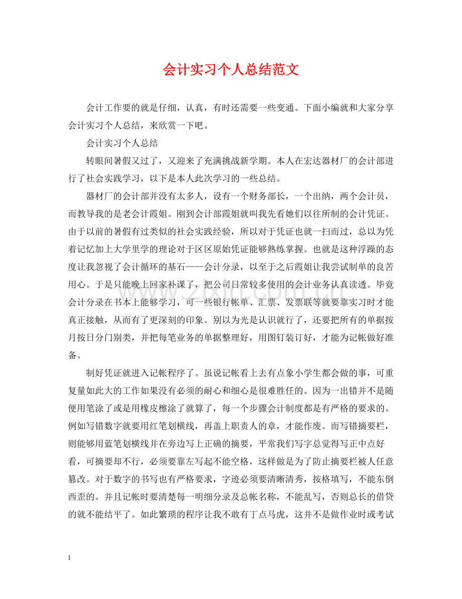 会计实习个人总结范文.docx_第1页