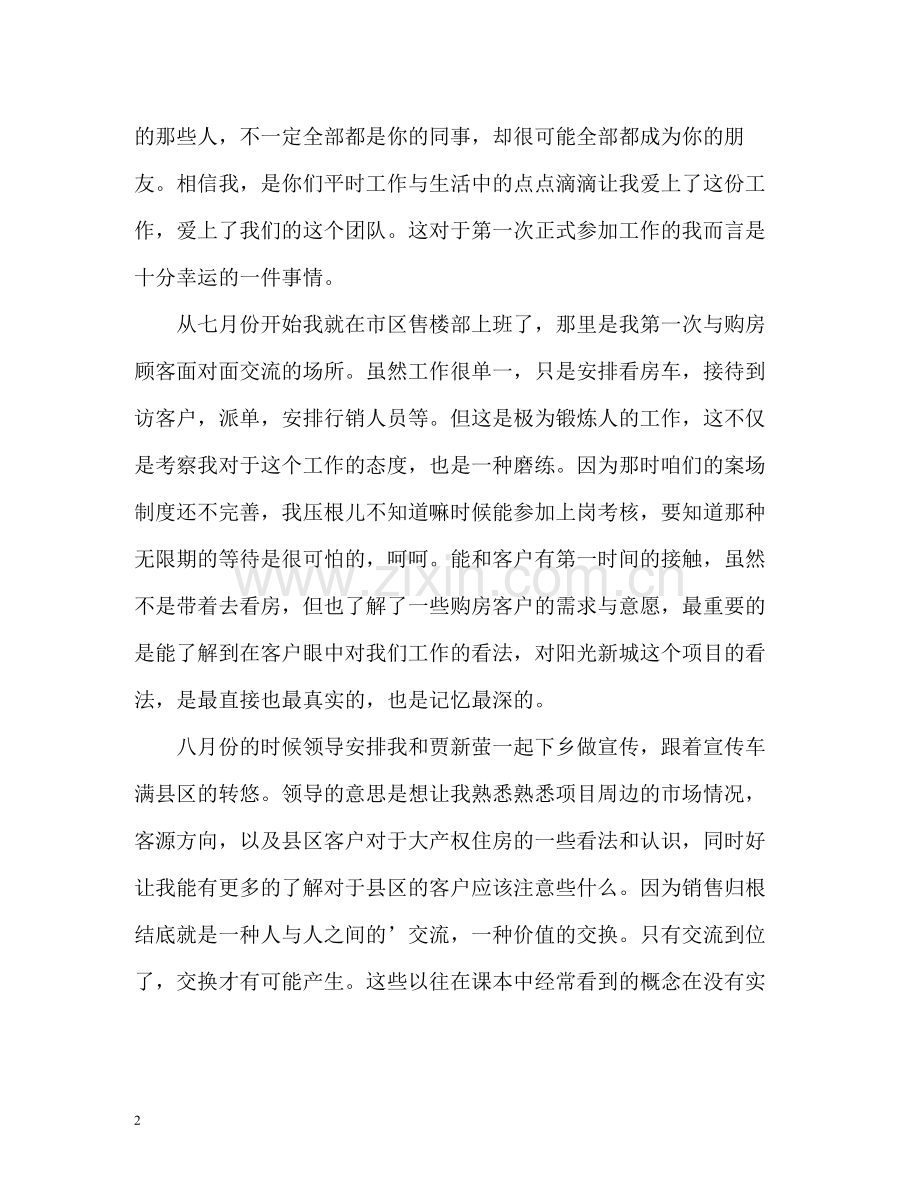 房地产置业顾问年度工作总结.docx_第2页