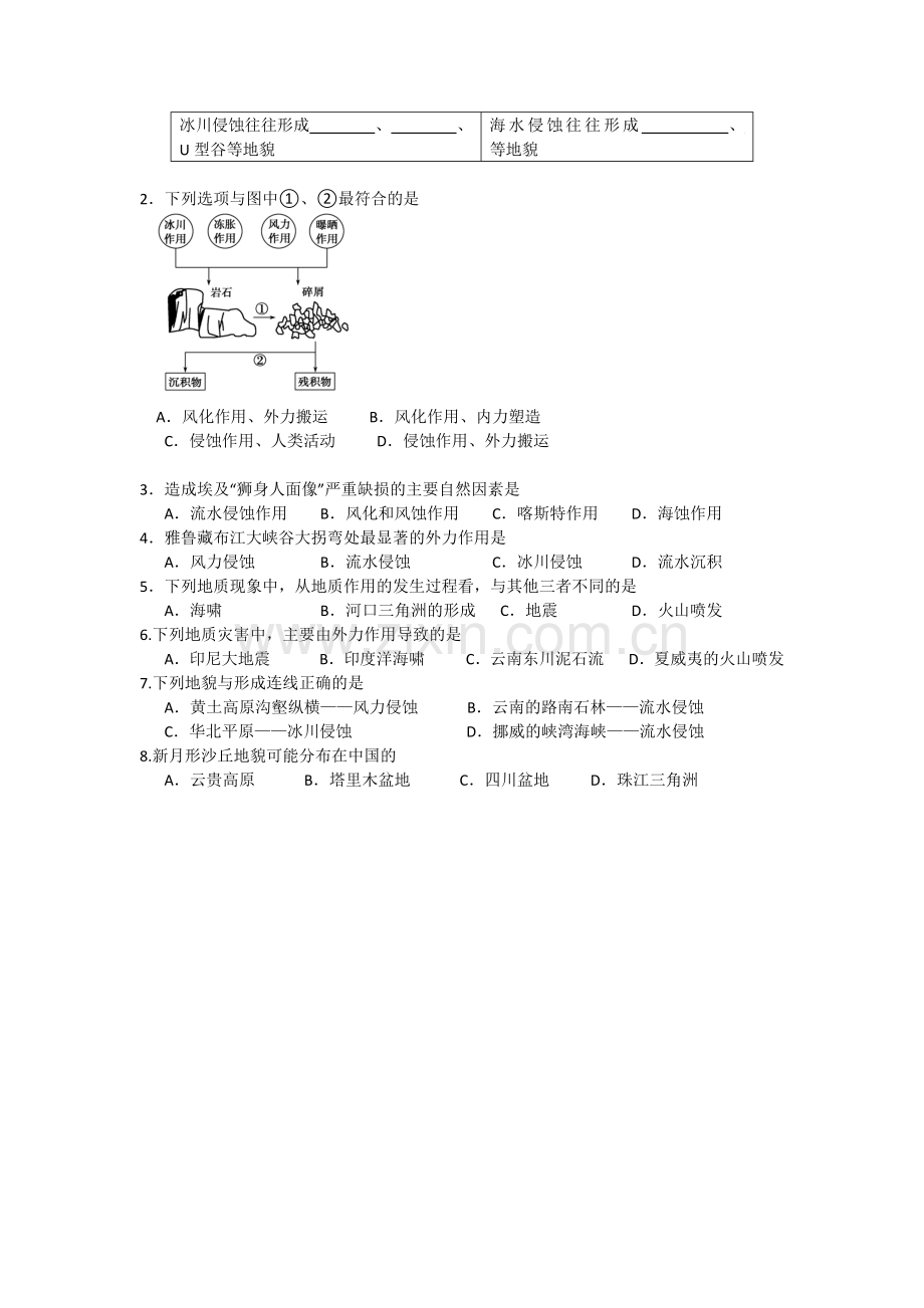 第一节外力作用对地表形态的影响.docx_第2页