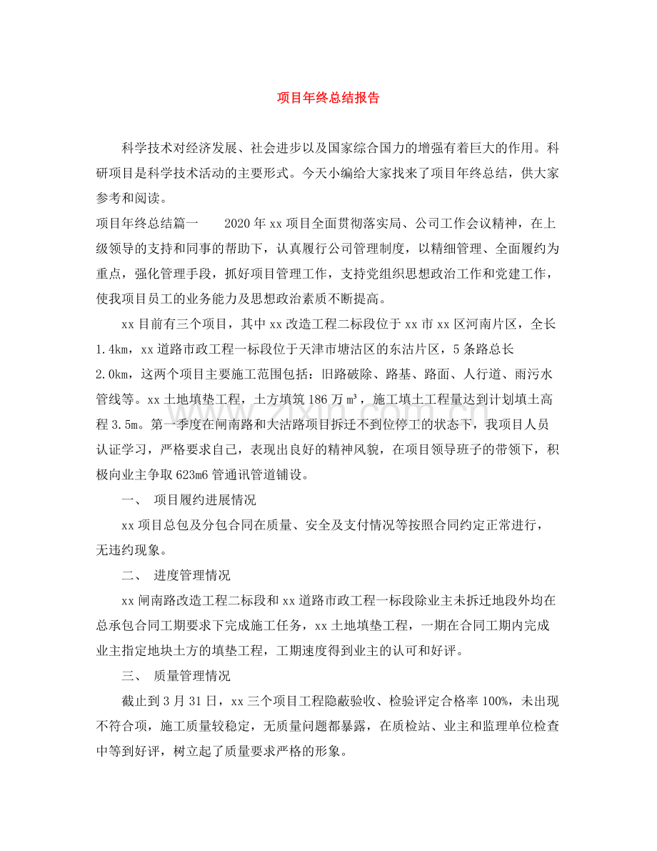 项目年终总结报告.docx_第1页