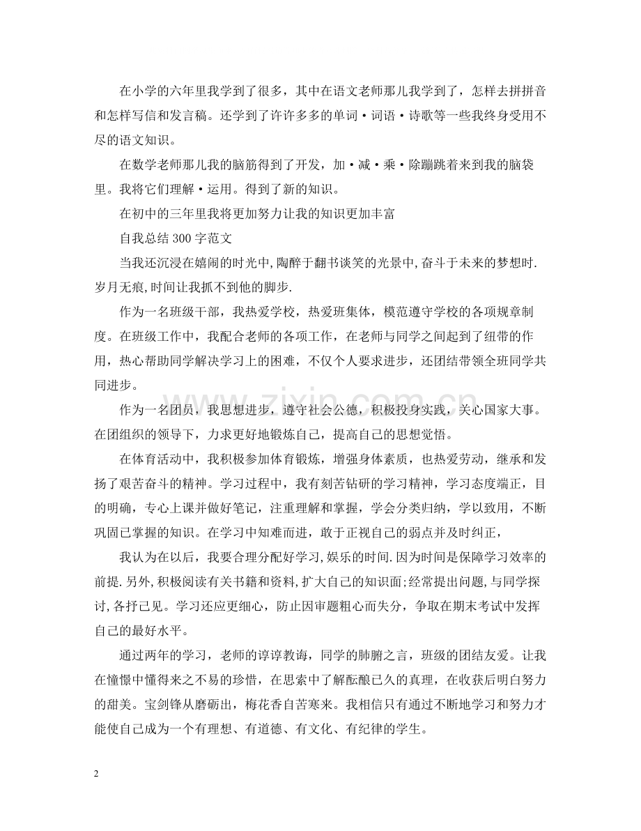 自我总结300字范文.docx_第2页