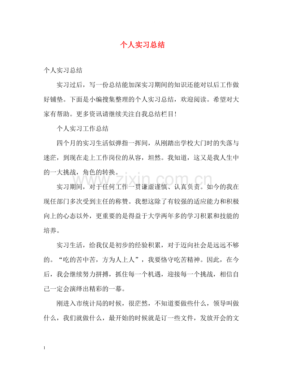 个人实习总结.docx_第1页