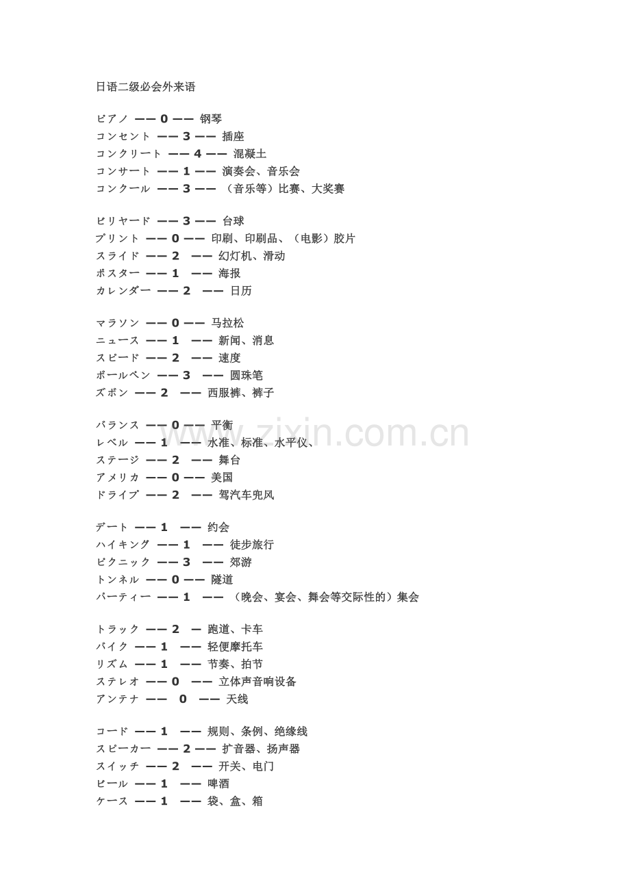 日语二级必会词汇(3).doc_第1页