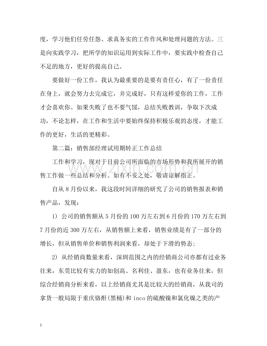 销售部经理试用期转正工作总结.docx_第3页