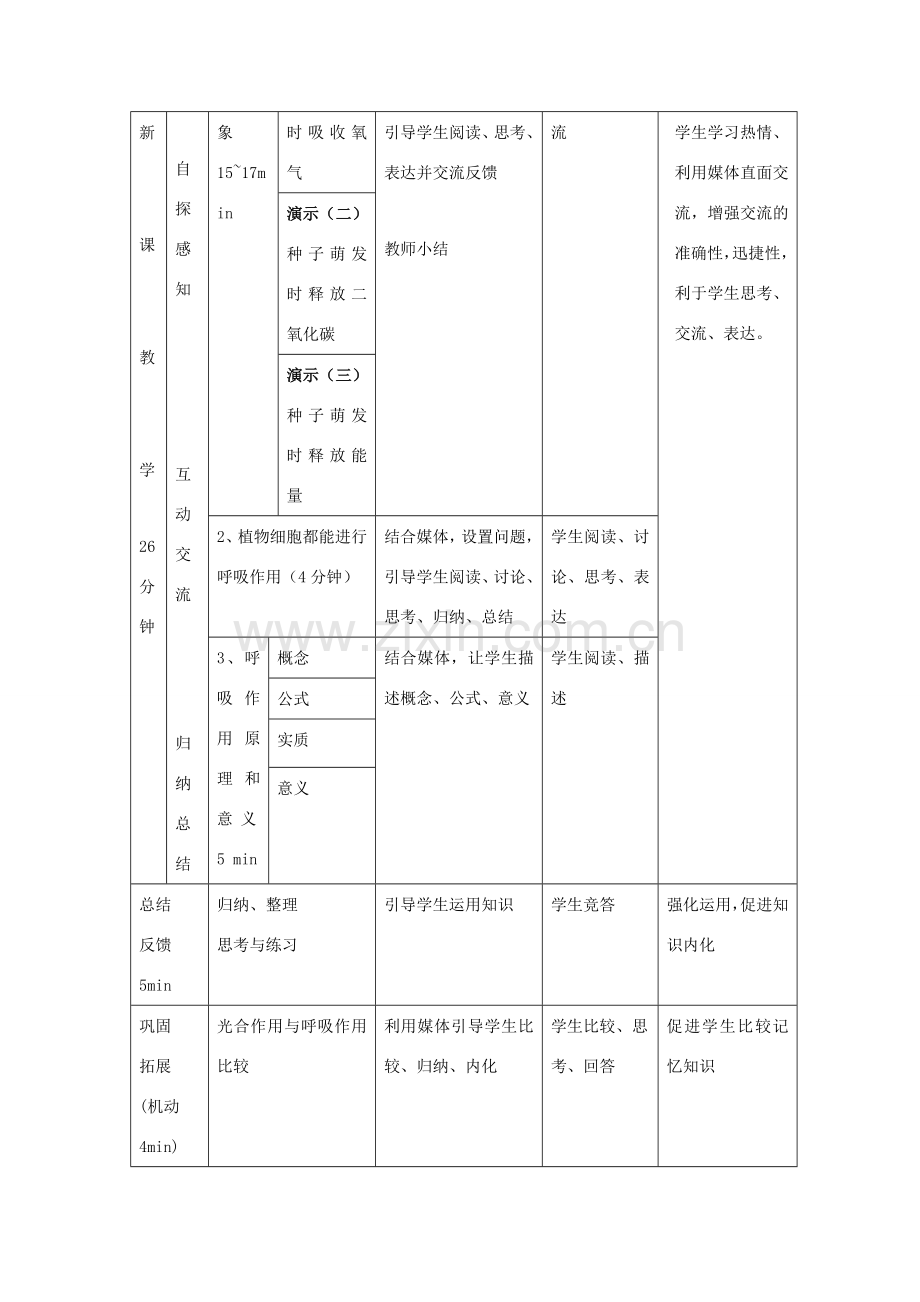 七年级生物上册 第5章 第2节 呼吸作用教案2 北师大版.doc_第3页