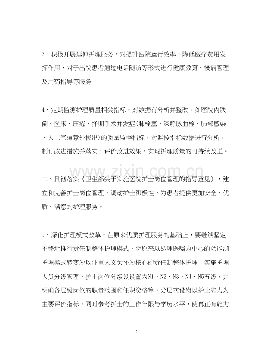 护理质量工作计划2.docx_第2页