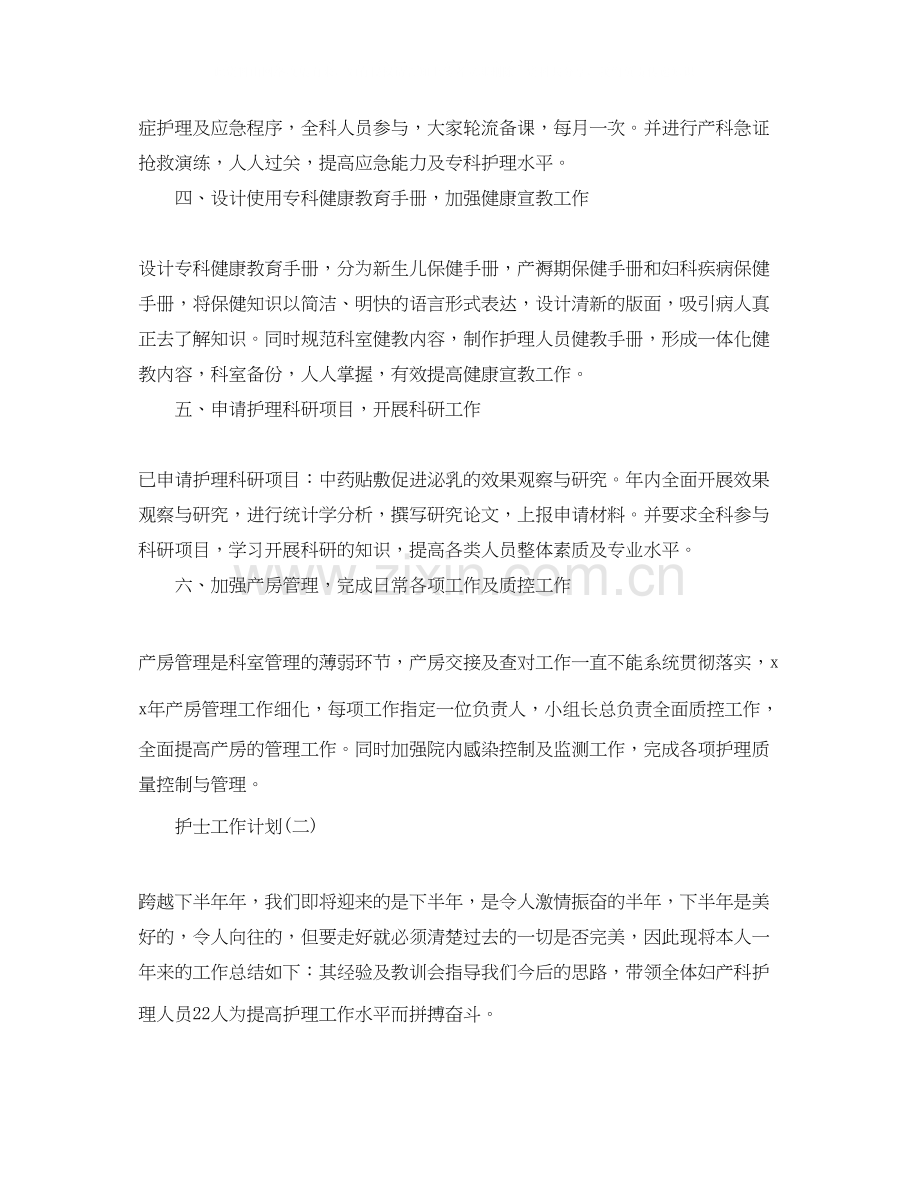 的护士工作计划.docx_第2页