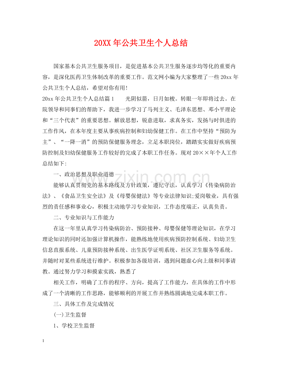 公共卫生个人总结.docx_第1页