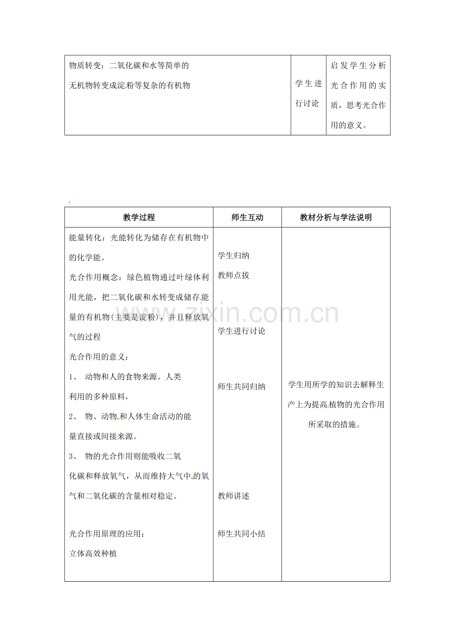 七年级生物上册 5.1 光合作用教案7 北师大版-北师大版初中七年级上册生物教案.doc_第2页