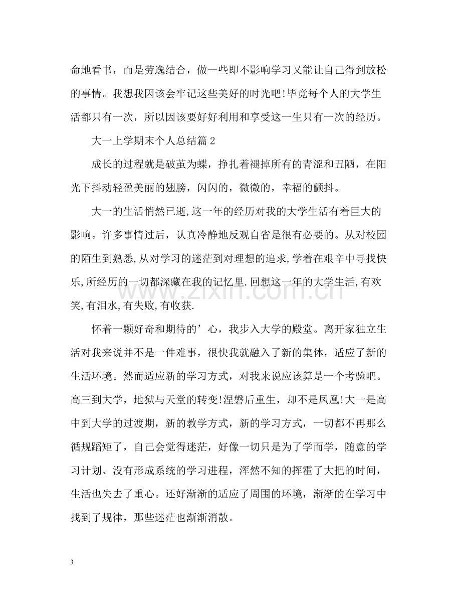 大一上学期末个人总结2).docx_第3页