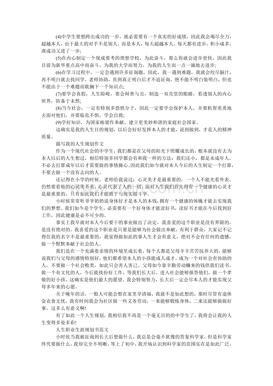 优秀满ۥ分作文：5篇关于我的人生规划800字满分范文.doc_第2页