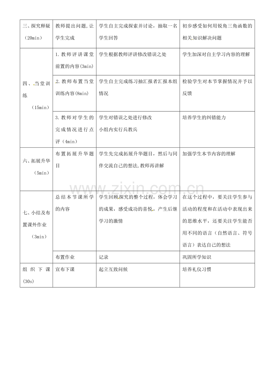 重庆市黔江实验中学九年级数学《解直角三角形（1）》教案 新人教版.doc_第2页