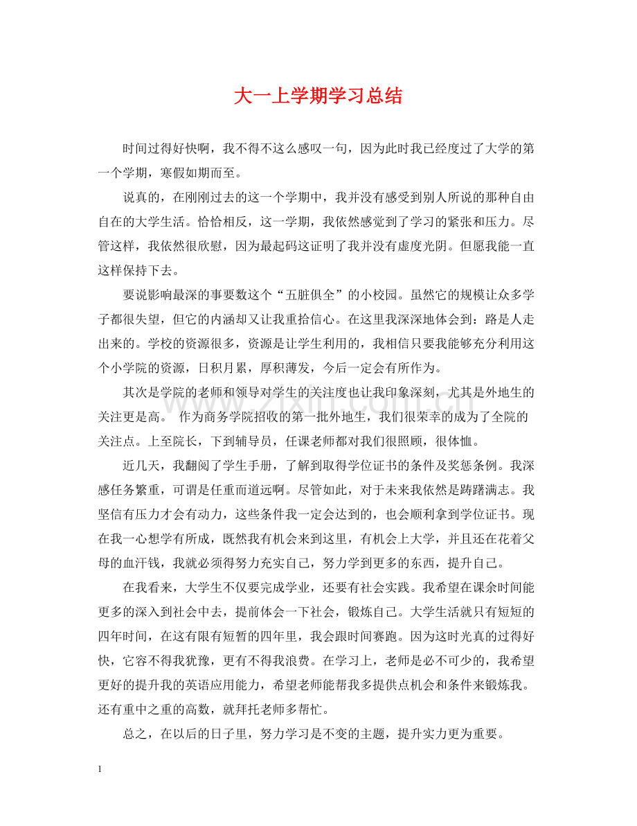 大一上学期学习总结.docx_第1页