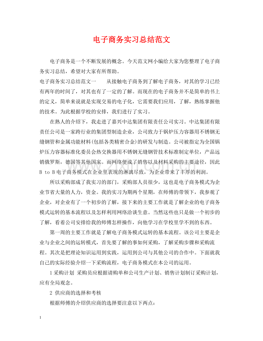 电子商务实习总结范文.docx_第1页