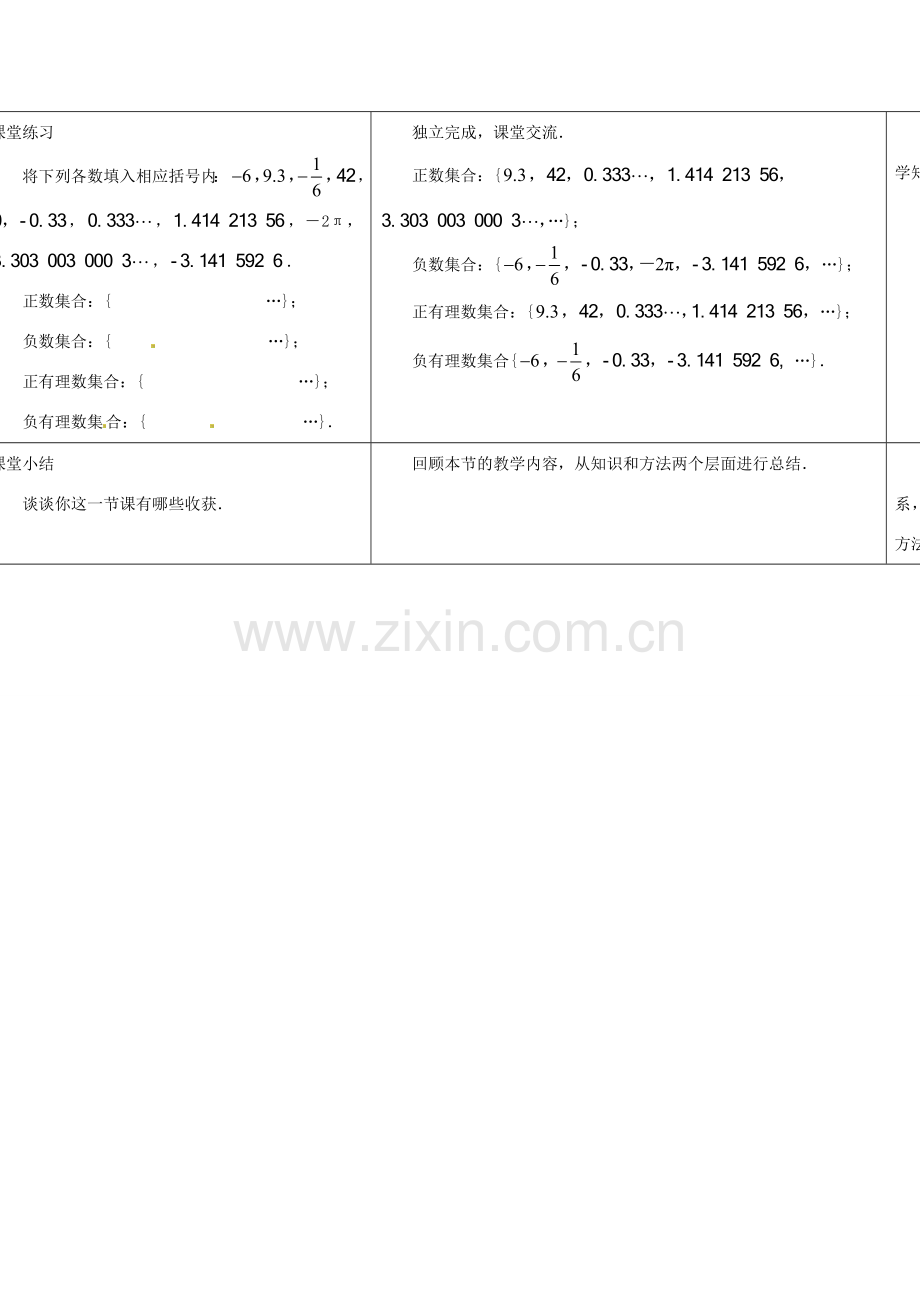 七年级数学上册《2.2 有理数与无理数》教案 （新版）苏科版-（新版）苏科版初中七年级上册数学教案.doc_第3页