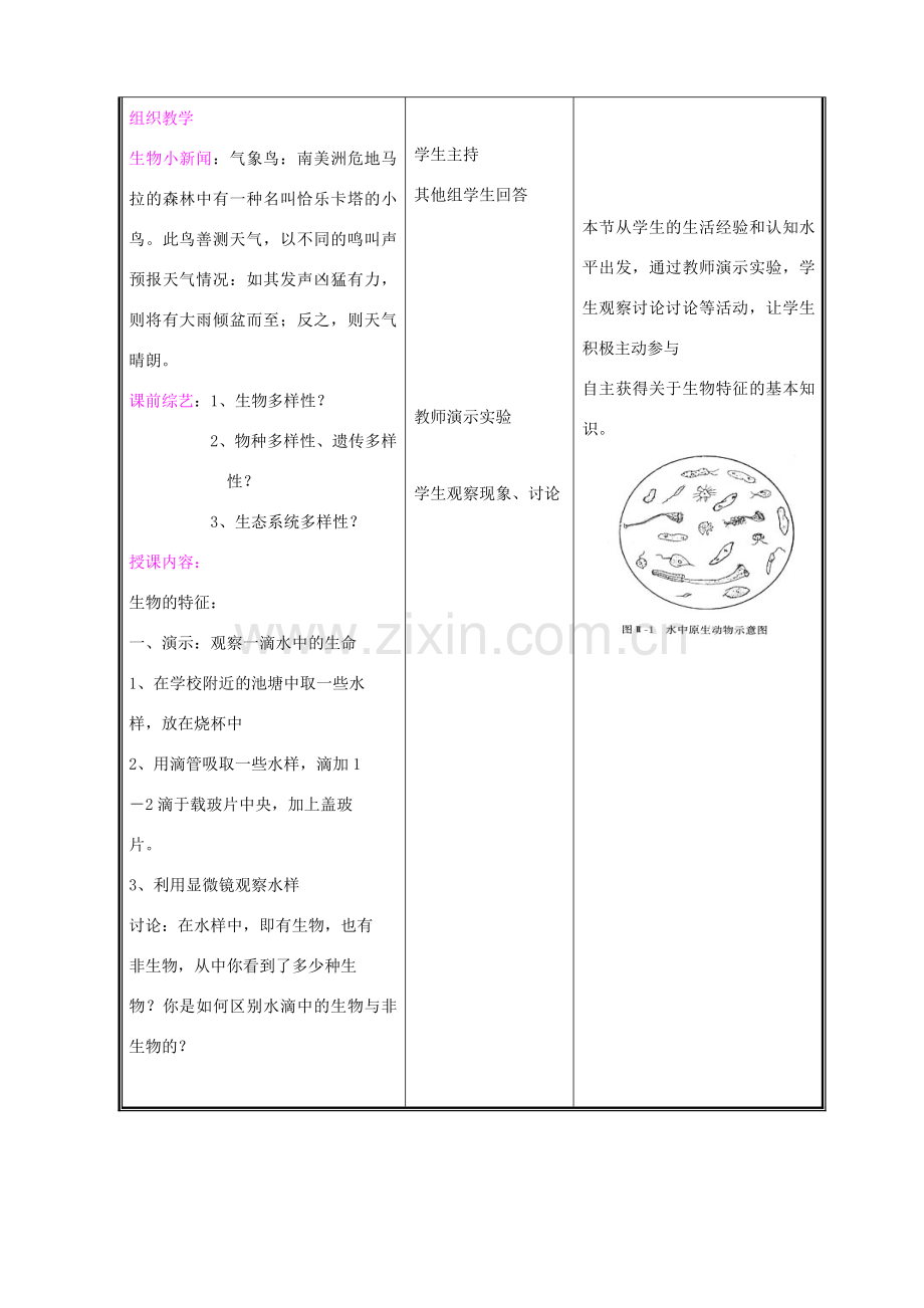 七年级生物上册 1.1.1形形色色的生物教案（二） 北师大版.doc_第2页