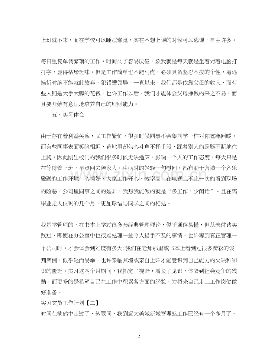 实习文员工作计划.docx_第2页