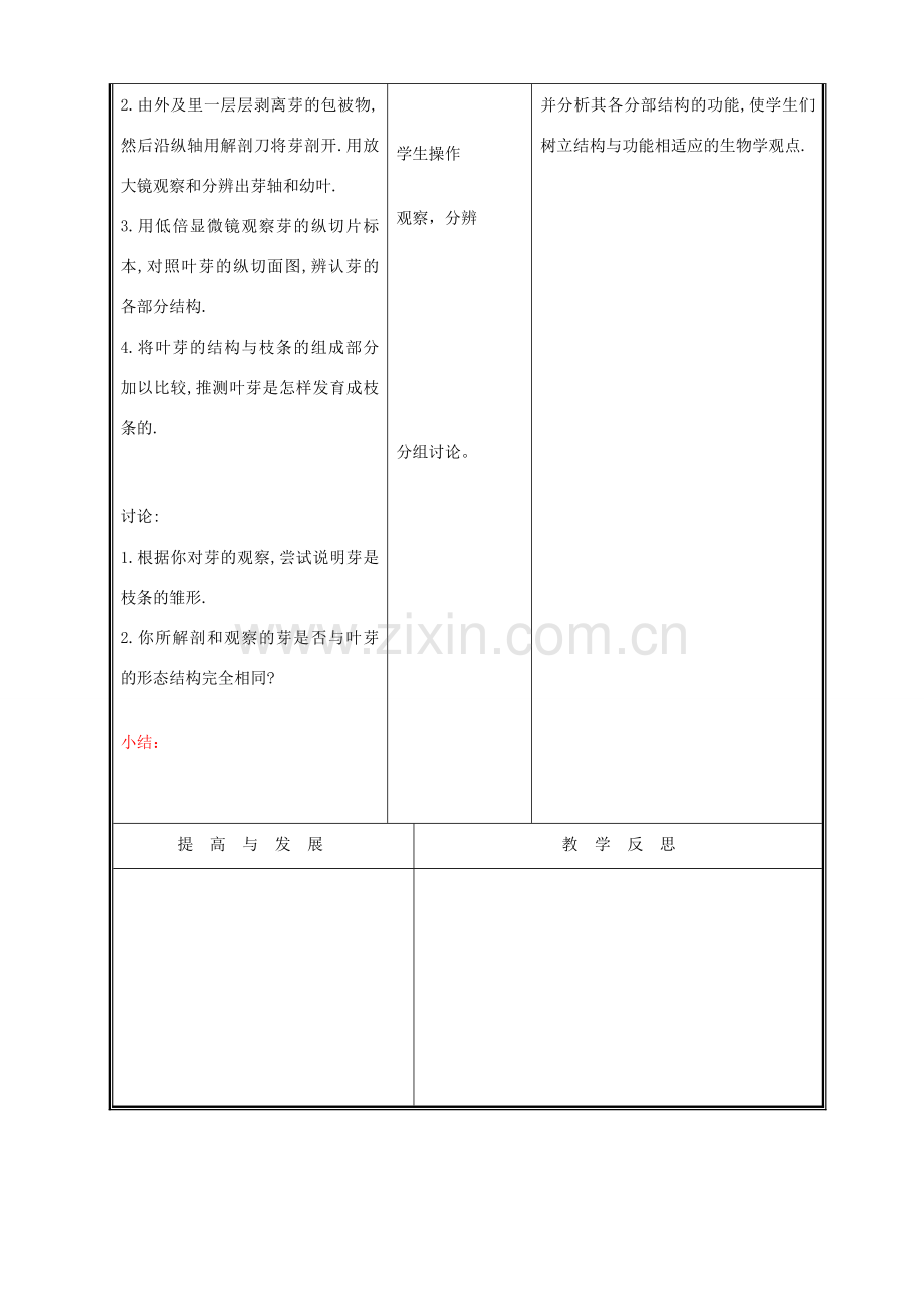 七年级生物上册《营养器官的生长》教案2 北师大版.doc_第3页