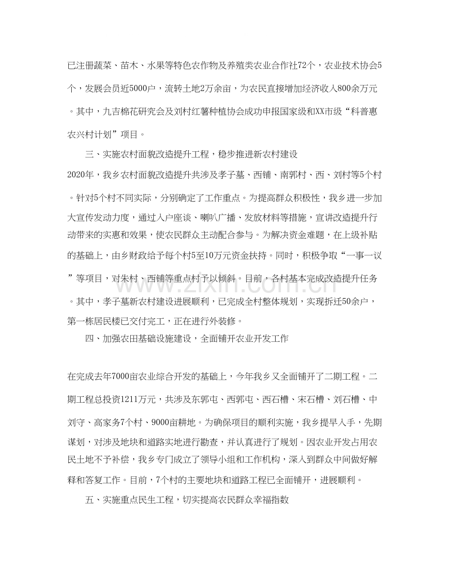 乡镇年度各项重点工作总结及工作计划范文.docx_第2页