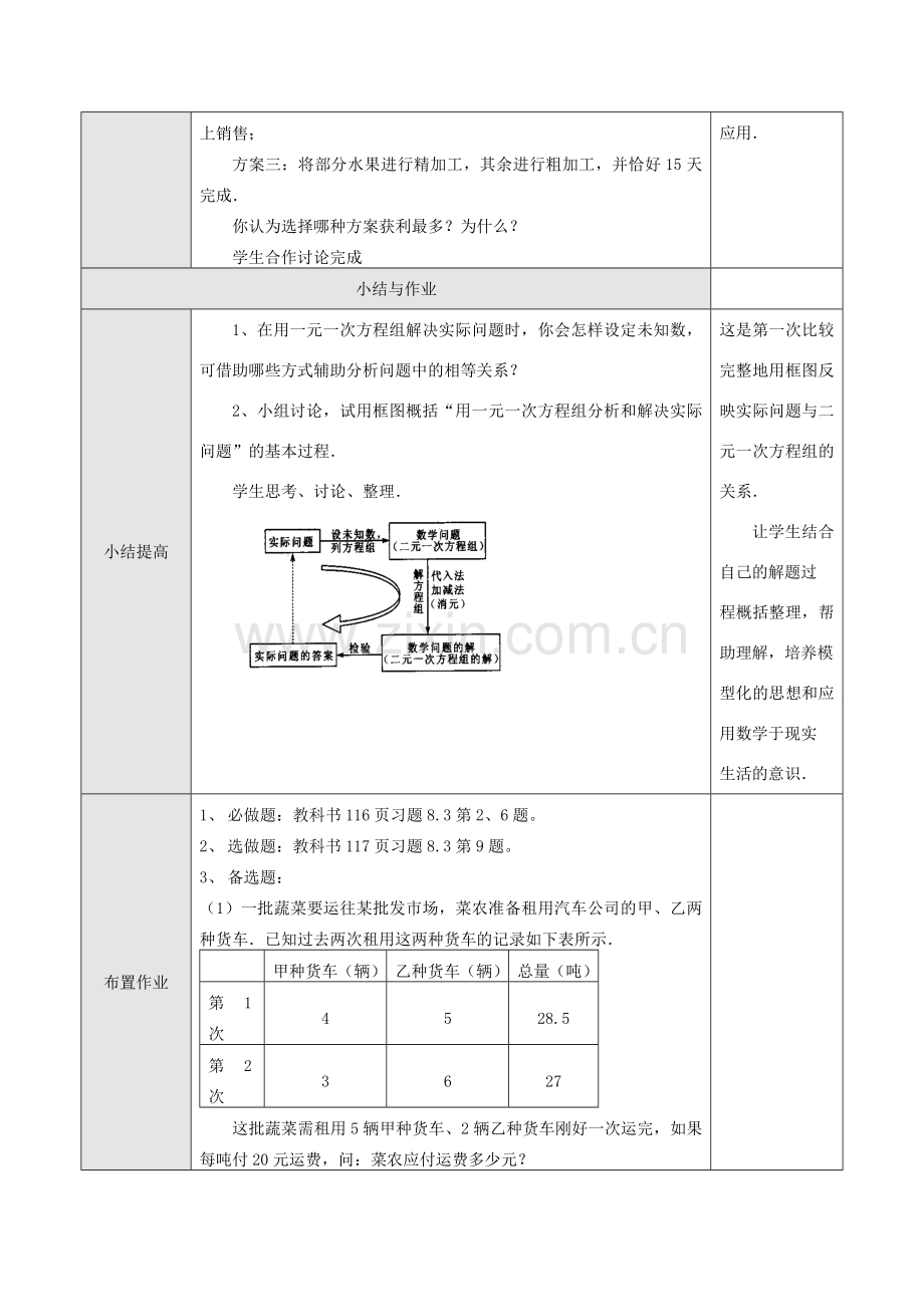 七年级数学下册8.3实际问题与二元二次方程组教案11人教版.doc_第3页