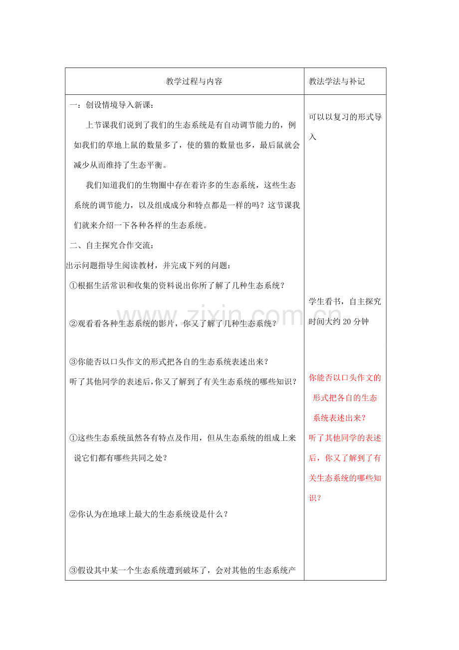 七年级生物上册 第一单元 第二章 第3节生物圈是最大的生态系统教案 （新版）新人教版-（新版）新人教版初中七年级上册生物教案.doc_第2页