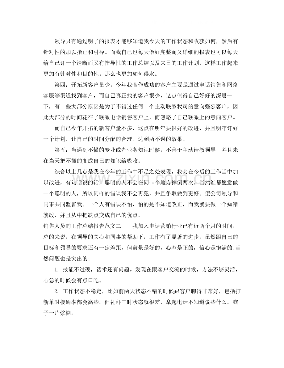 销售人员的工作总结报告.docx_第2页