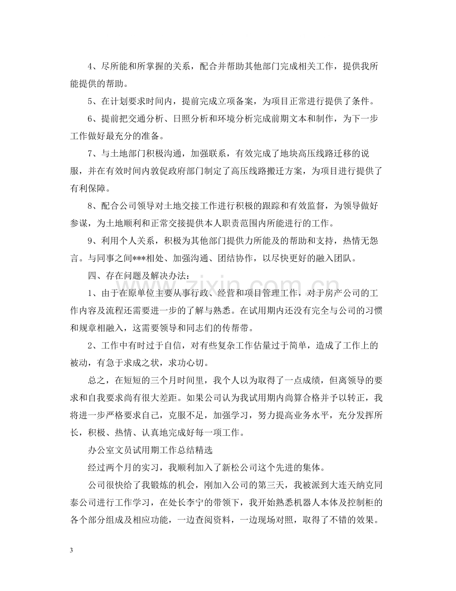 公司文员试用期工作总结.docx_第3页