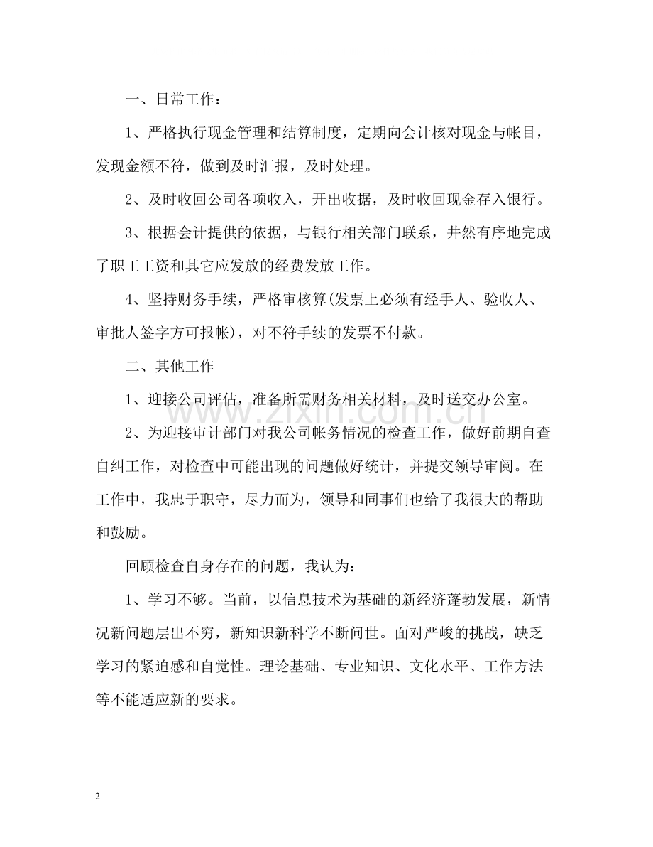 出纳年度工作总结2).docx_第2页