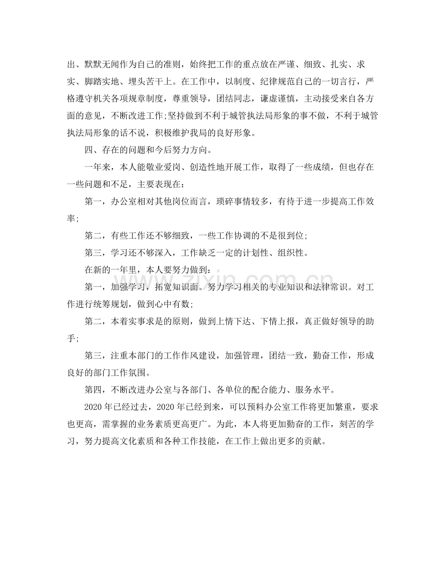 城管执法局办公室主任年终总结.docx_第2页