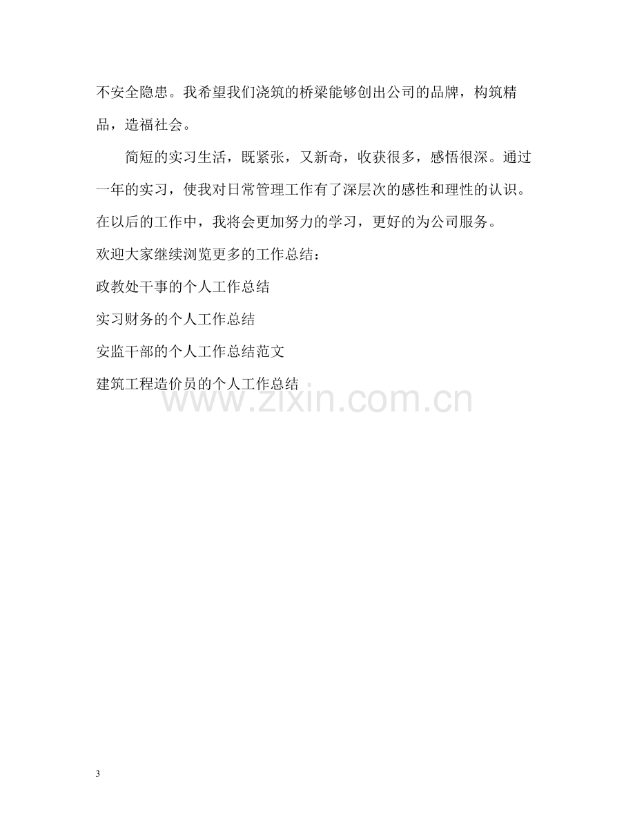 项目部实习生的个人工作总结.docx_第3页