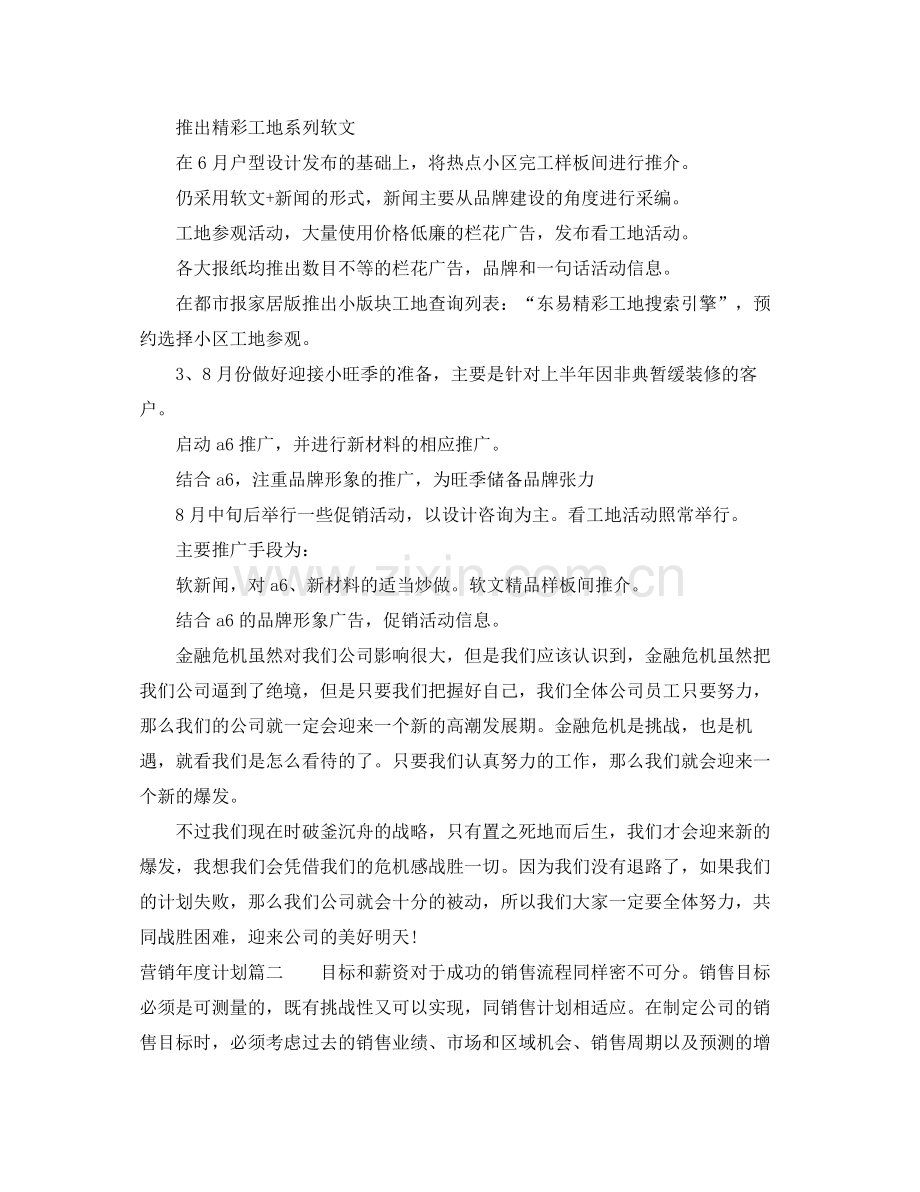 2020年度营销年度计划.docx_第3页