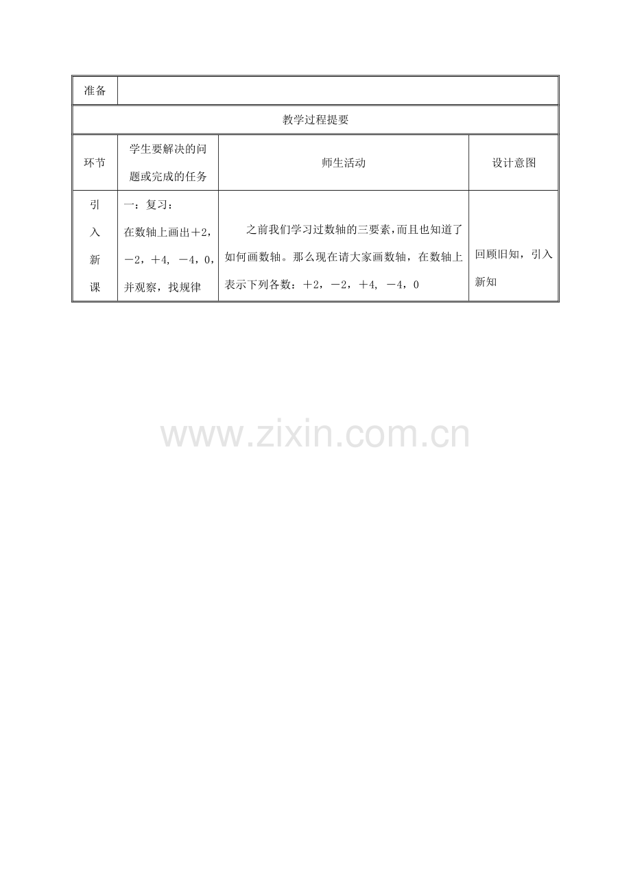 湖南省益阳市资阳区迎丰桥镇七年级数学上册 第一章 有理数 1.2 有理数 1.2.3 相反数教案 （新版）新人教版-（新版）新人教版初中七年级上册数学教案.doc_第2页