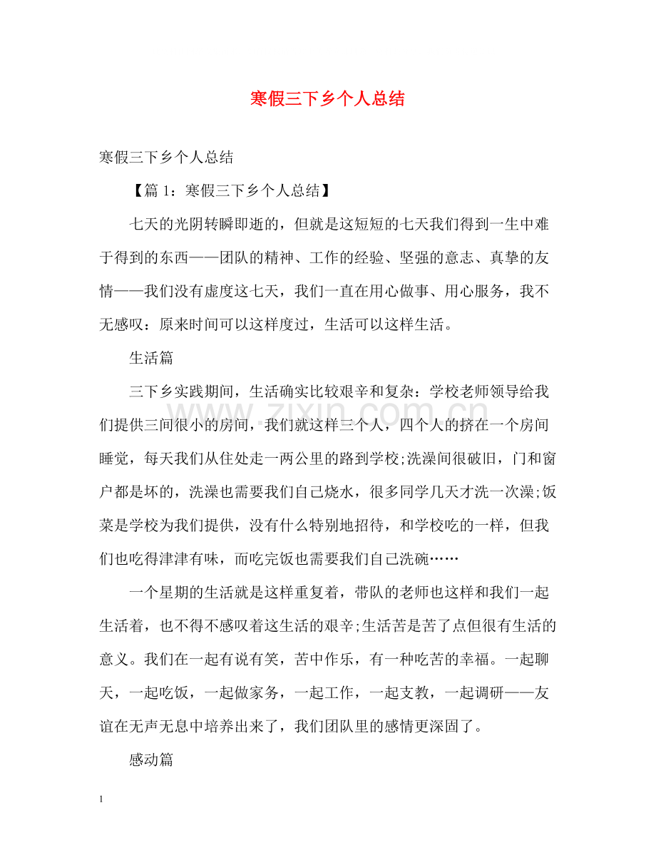 寒假三下乡个人总结.docx_第1页