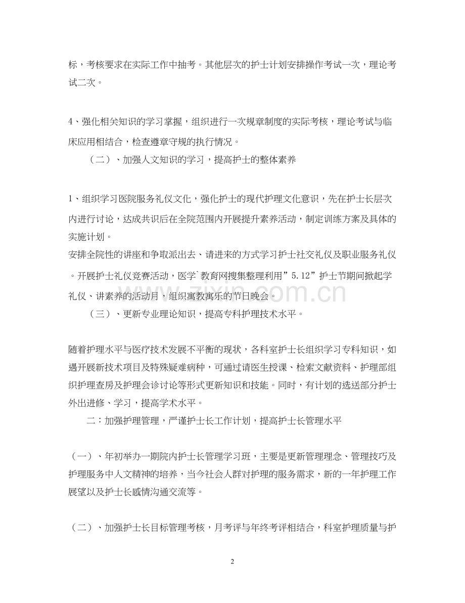 护士个人工作计划4.docx_第2页