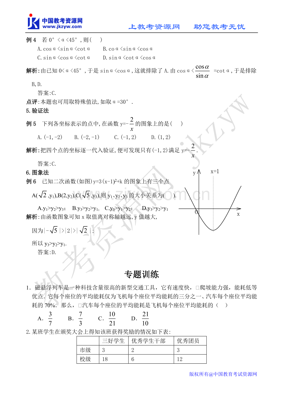 中考数学二轮专题复习 选择题.doc_第2页