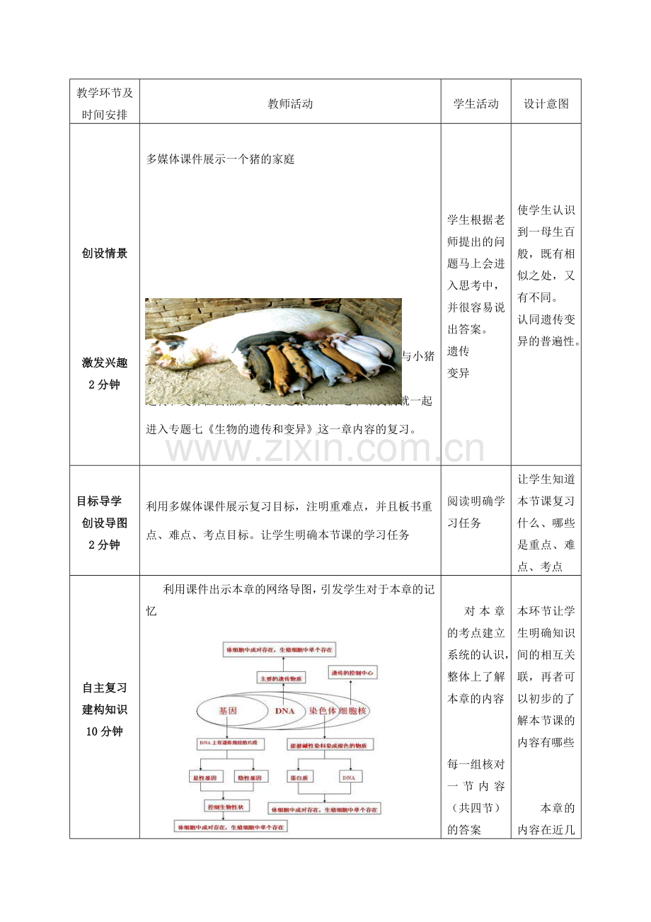 -八年级生物上册 第4单元 第4章 专题7 生物的遗传和变异复习教案 济南版-济南版初中八年级上册生物教案.doc_第2页