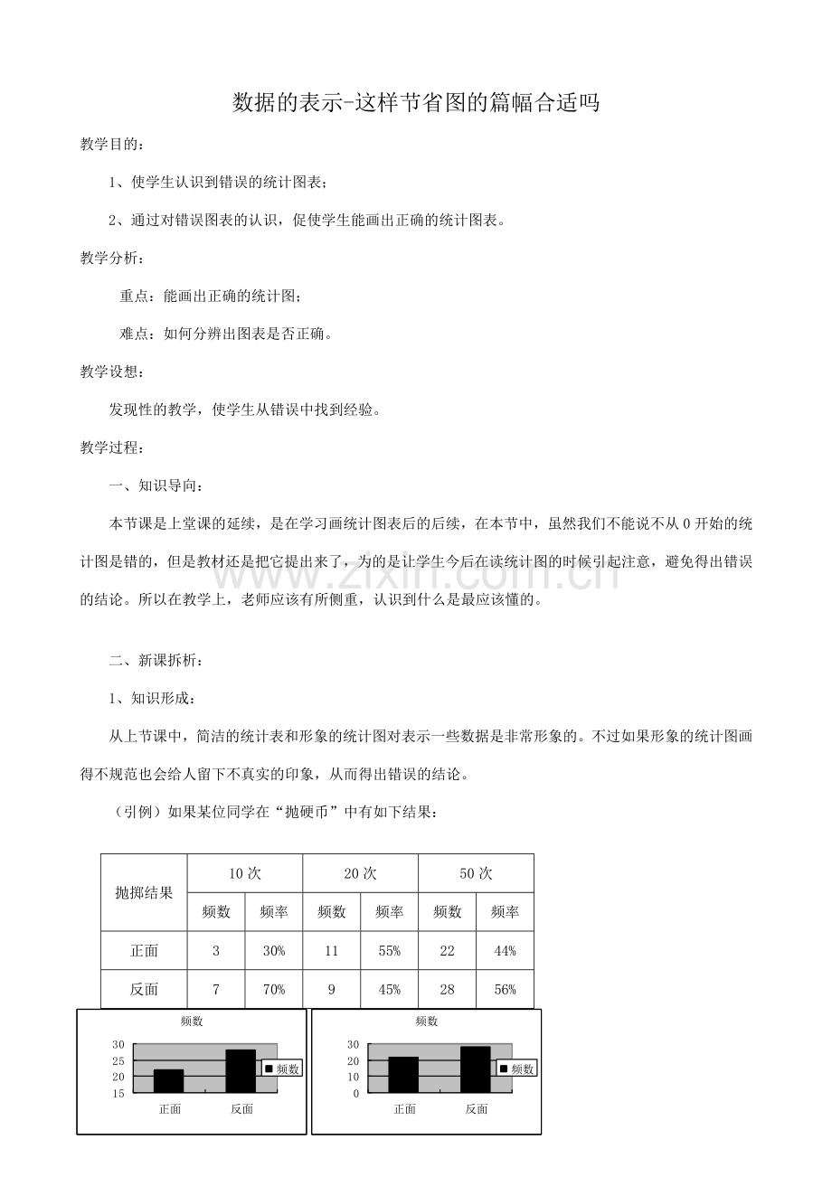 华师版七年级数学上册 数据的表示-这样节省图的篇幅合适吗.doc_第1页