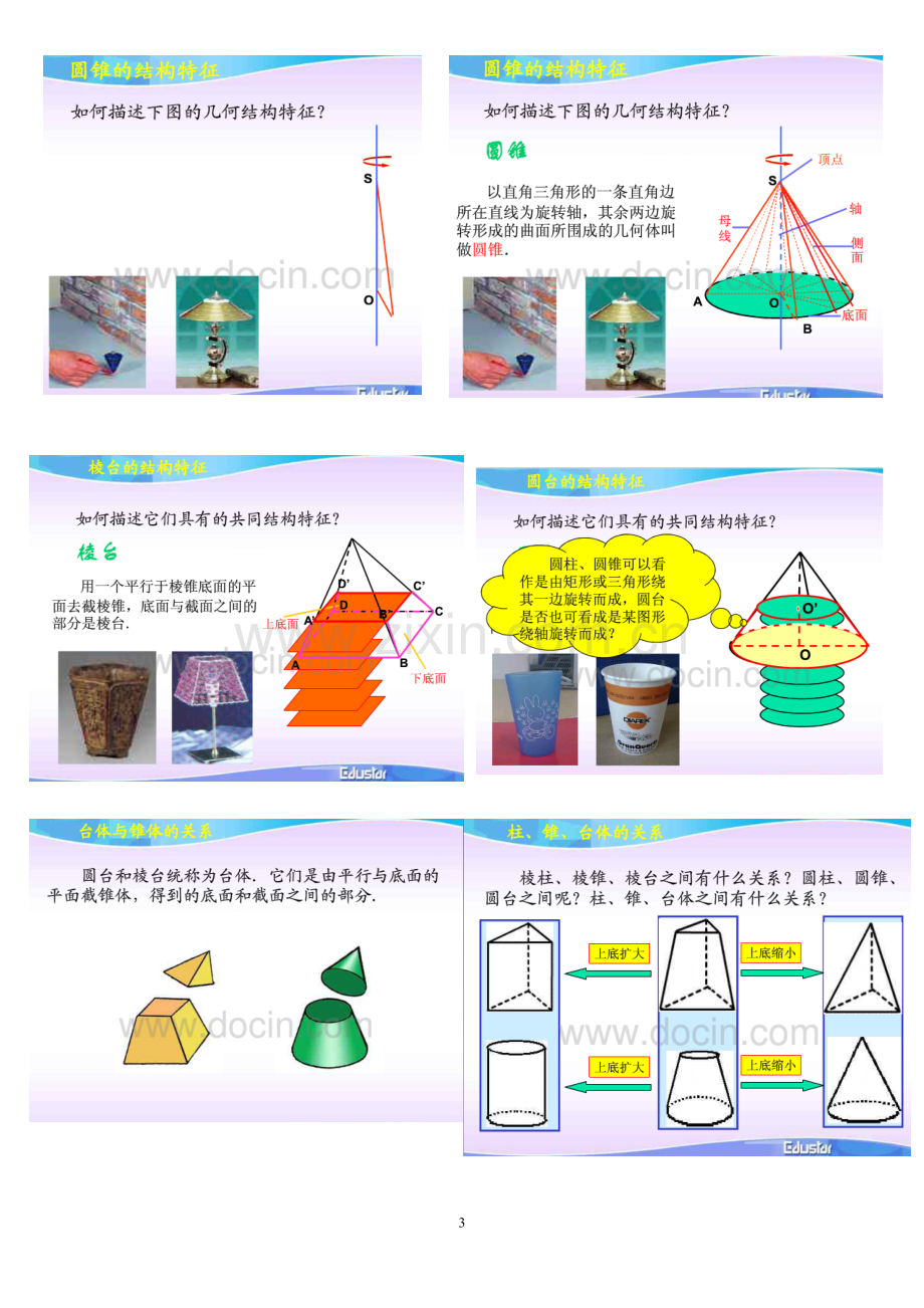 柱锥台球的结构特征教案.doc_第3页