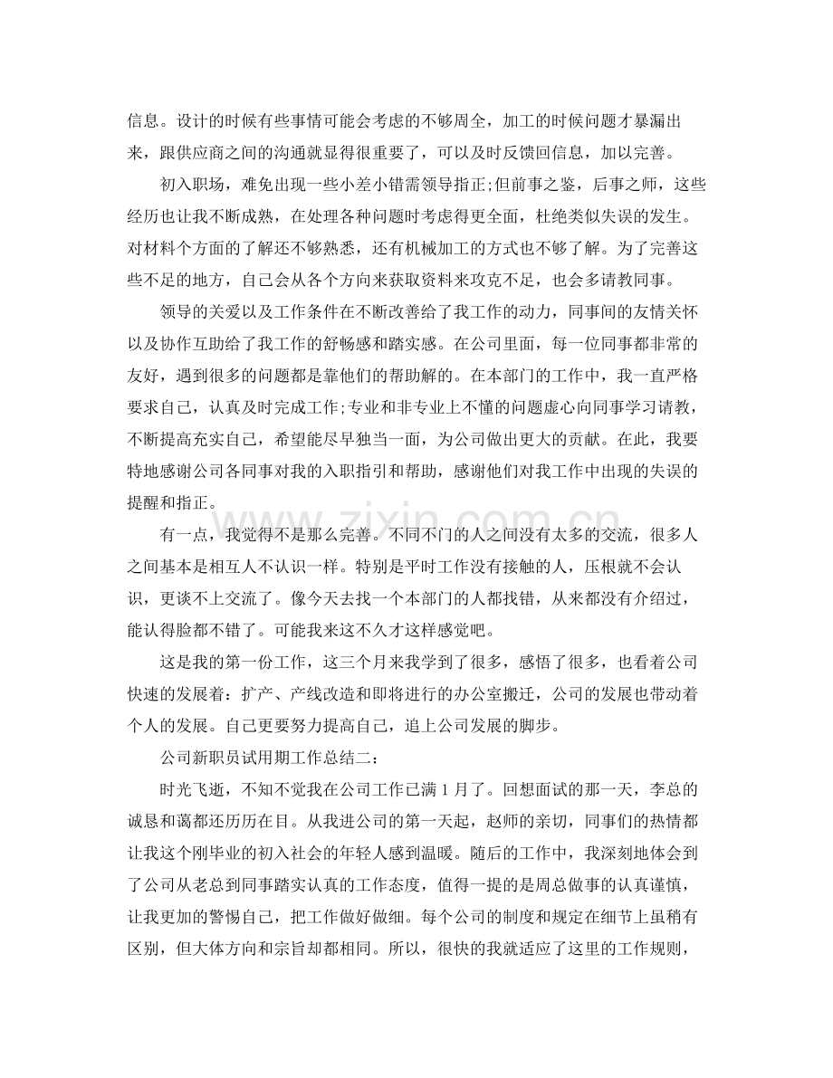 公司新职员试用期工作总结3篇.docx_第2页