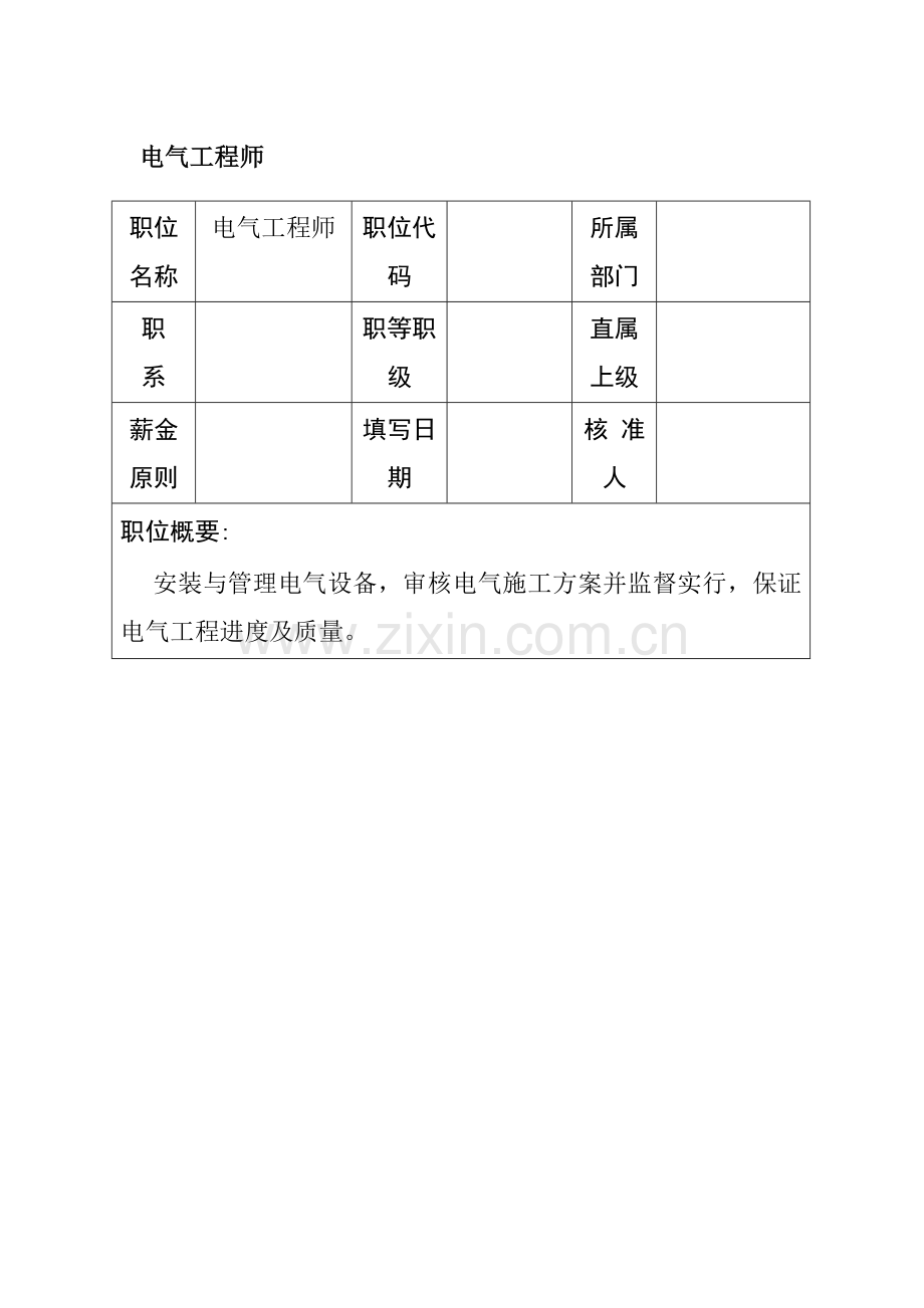 2022年电气工程师岗位职责.doc_第1页