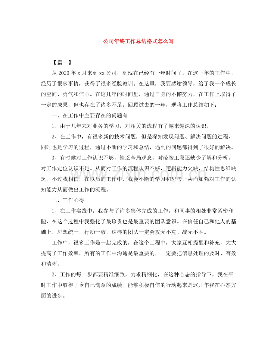 公司年终工作总结格式怎么写.docx_第1页