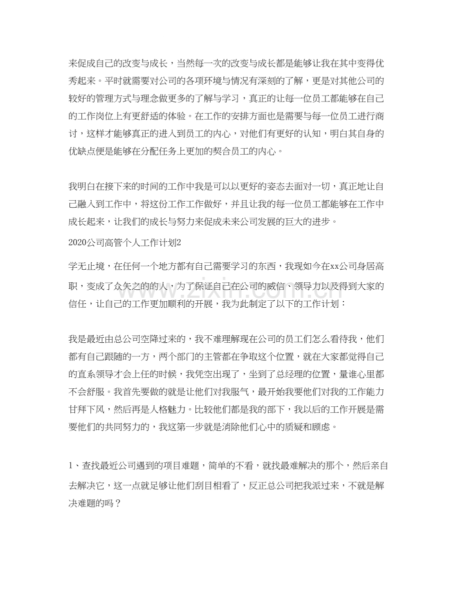 公司高管个人工作计划.docx_第2页