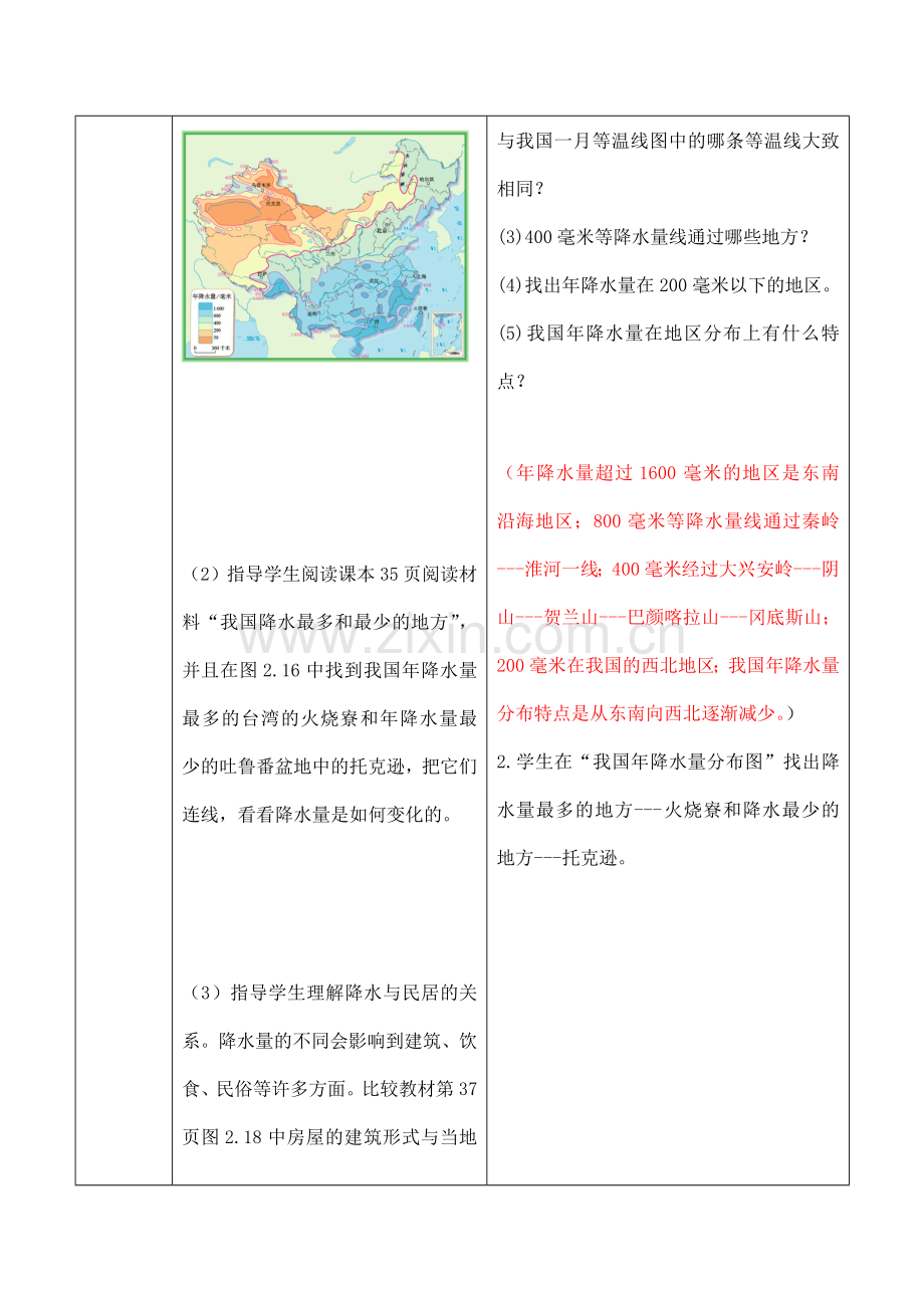 八年级地理上册第二单元第二节气候多样季风显著第二课时教案中图版.doc_第3页